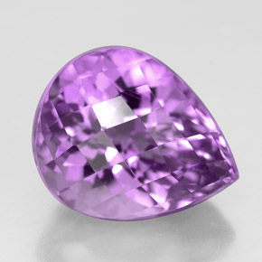 Amatista violeta natural de 5,97 ct, en forma de pera, VVS