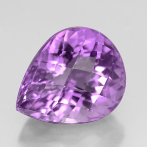 Amatista violeta natural de 5,97 ct, en forma de pera, VVS