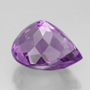 Amatista violeta natural de 5,97 ct, en forma de pera, VVS