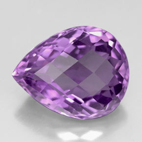 Amatista violeta natural de 5,62 ct, en forma de pera, VVS