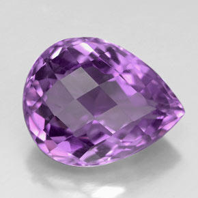 Amatista violeta natural de 5,62 ct, en forma de pera, VVS