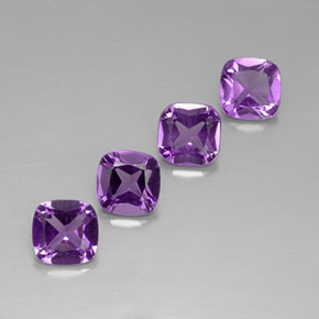 Gemas de amatista violeta natural de  ct, corte cojín, VVS