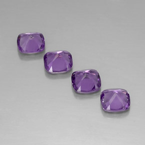 Gemas de amatista violeta natural de  ct, corte cojín, VVS