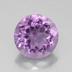 Amatista violeta natural de 2,53 ct, corte redondo, VS