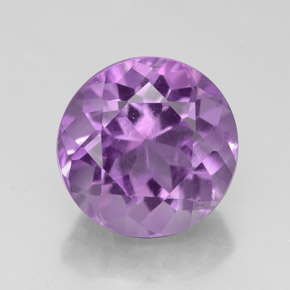 Amatista violeta natural de 2,93 ct, corte redondo, VS