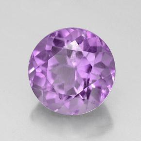 Amatista violeta natural de 2,93 ct, corte redondo, VS
