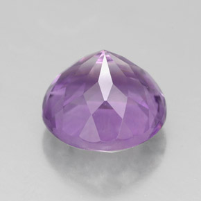 Amatista violeta natural de 2,93 ct, corte redondo, VS
