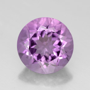 Amatista violeta natural de 2,56 ct, corte redondo, VVS