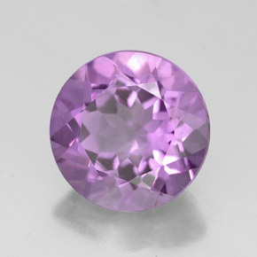 Amatista violeta natural de 2,56 ct, corte redondo, VVS