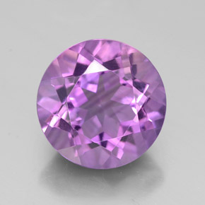 Amatista violeta natural de 2,70 ct, corte redondo, VVS