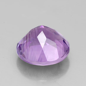 Amatista violeta natural de 2,70 ct, corte redondo, VVS