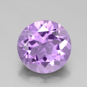Amatista violeta natural de 2,35 ct, corte redondo, VVS
