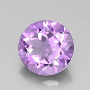 Amatista violeta natural de 2,35 ct, corte redondo, VVS