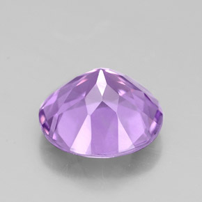 Amatista violeta natural de 2,35 ct, corte redondo, VVS