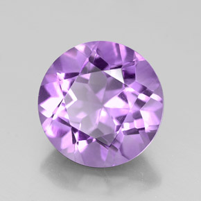 Amatista violeta natural de 2,60 ct, corte redondo, VVS