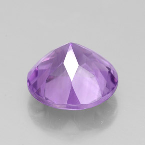 Amatista violeta natural de 2,60 ct, corte redondo, VVS