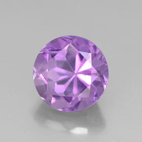 Amatista violeta natural de 2,94 ct, corte redondo, VVS