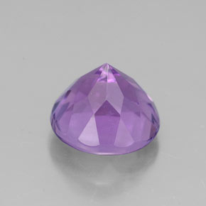 Amatista violeta natural de 2,94 ct, corte redondo, VVS