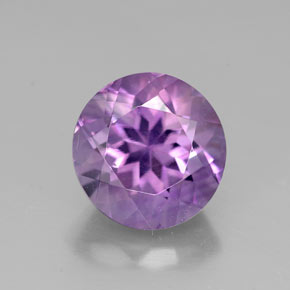 Amatista violeta natural de 2,75 ct, corte redondo, VVS