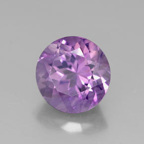 Amatista violeta natural de 2,75 ct, corte redondo, VVS