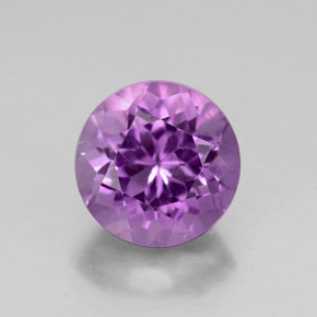 Amatista violeta natural de 2,72 ct, corte redondo, VS