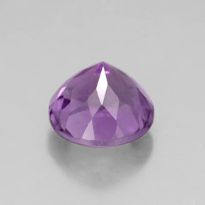 Amatista violeta natural de 2,72 ct, corte redondo, VS