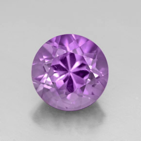 Amatista violeta natural de 2,85 ct, corte redondo, VVS-VS