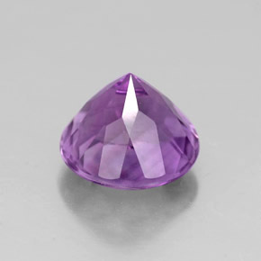 Amatista violeta natural de 2,85 ct, corte redondo, VVS-VS