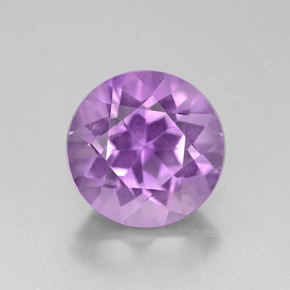 Amatista violeta natural de 2,64 ct, corte redondo, VVS-VS