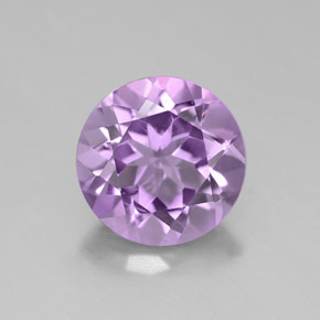 Amatista violeta natural de 2,40 ct, corte redondo, VVS