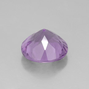 Amatista violeta natural de 2,40 ct, corte redondo, VVS