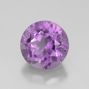 Amatista violeta natural de 3,05 ct, corte redondo, VVS