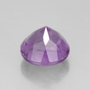 Amatista violeta natural de 3,05 ct, corte redondo, VVS