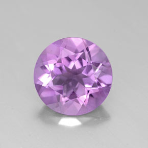 Amatista violeta natural de 2,17 ct, corte redondo, VVS