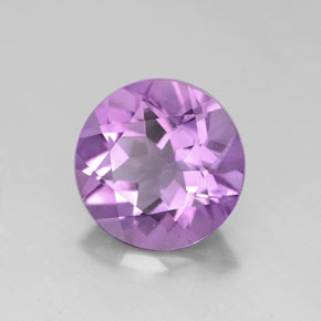 Amatista violeta natural de 2,17 ct, corte redondo, VVS