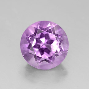 Amatista violeta natural de 2,73 ct, corte redondo, VVS