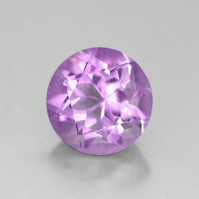 Amatista violeta natural de 2,73 ct, corte redondo, VVS