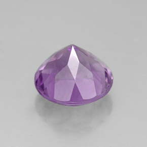Amatista violeta natural de 2,73 ct, corte redondo, VVS