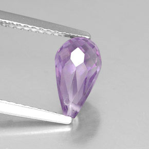 Amatista violeta natural de 1,37 ct, briolette, VVS-VS