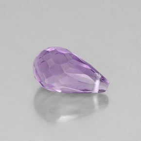 Amatista violeta natural de 1,37 ct, briolette, VVS-VS