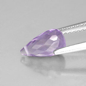 Amatista violeta natural de 1,45 ct, briolette, VVS-VS