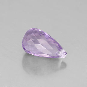 Amatista violeta natural de 1,34 ct, briolette, opaco