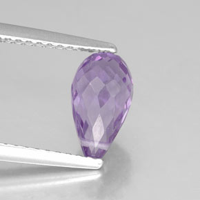 Amatista violeta natural de 1,37 ct, briolette, VVS