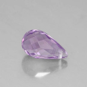 Amatista violeta natural de 1,41 ct, briolette, VVS-VS