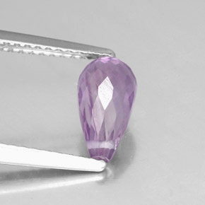 Amatista violeta natural de 1,28 ct, briolette, VVS