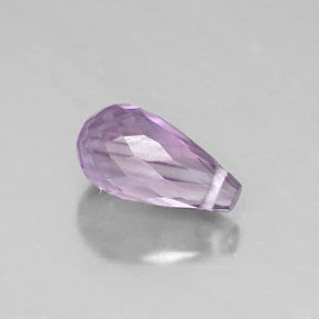 Amatista violeta natural de 1,28 ct, briolette, VVS