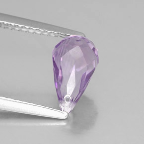 Amatista violeta natural de 1,41 ct, briolette, VVS-VS