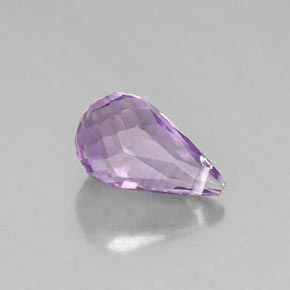 Amatista violeta natural de 1,41 ct, briolette, VVS-VS