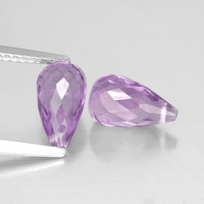 Gemas de amatista violeta natural de  ct, briolette, VVS-VS