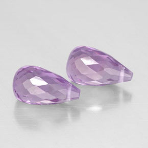 Gemas de amatista violeta natural de  ct, briolette, VVS-VS